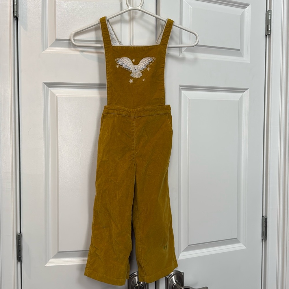 Boden Harry Potter Hedwig yellow overalls HTF